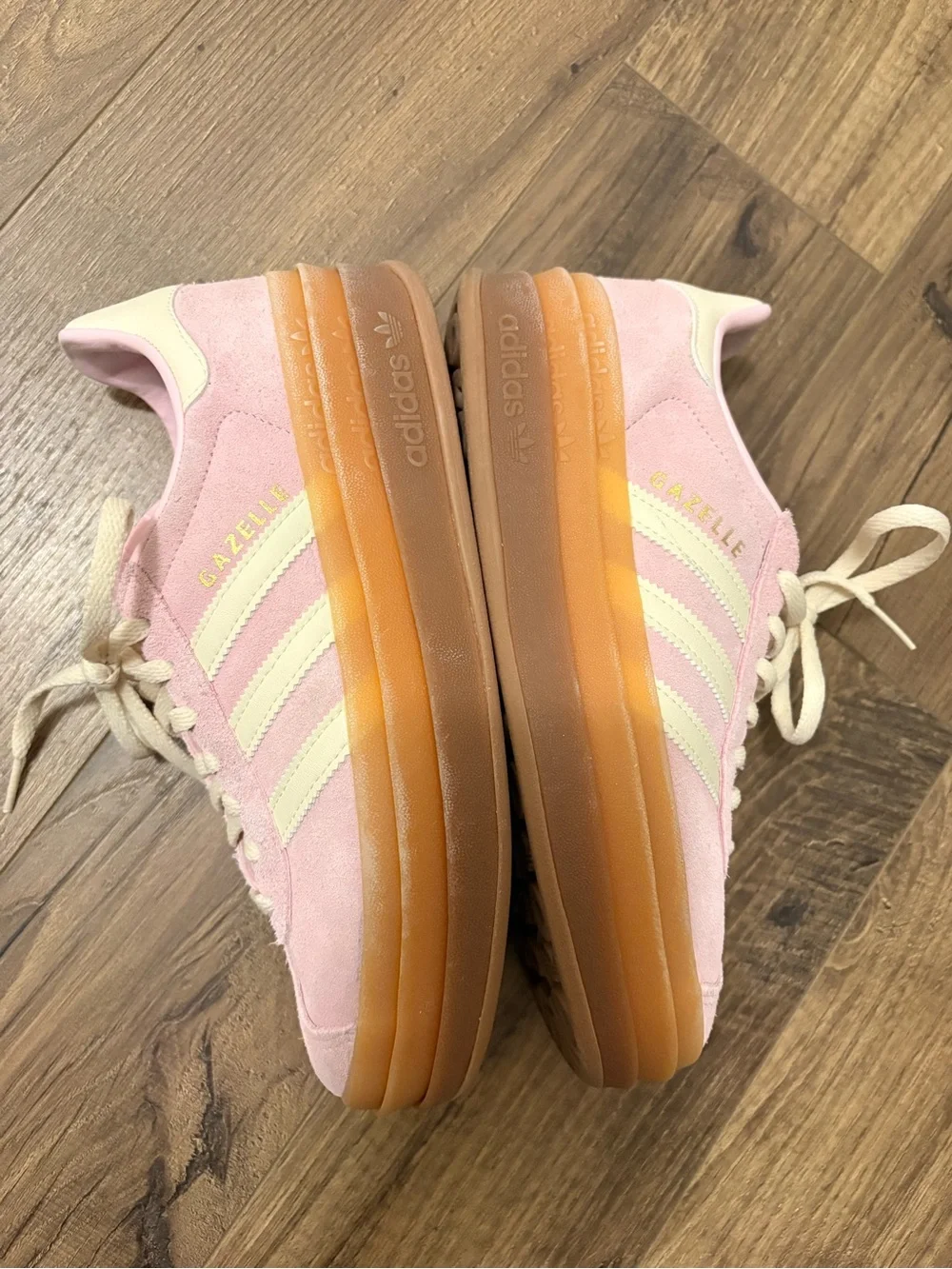 adidas Women’s Platform Gazelle Sneakers - Pink, Cream, Gum